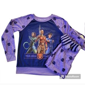 🆕️Marvel Black Panther Wakanda Forever Girl's 3 PC Paj
